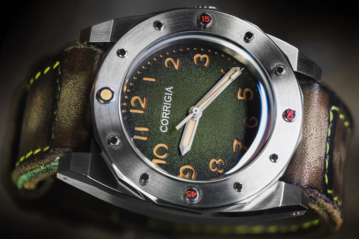 Corrigia02 Steel Green G100 Diver Watch