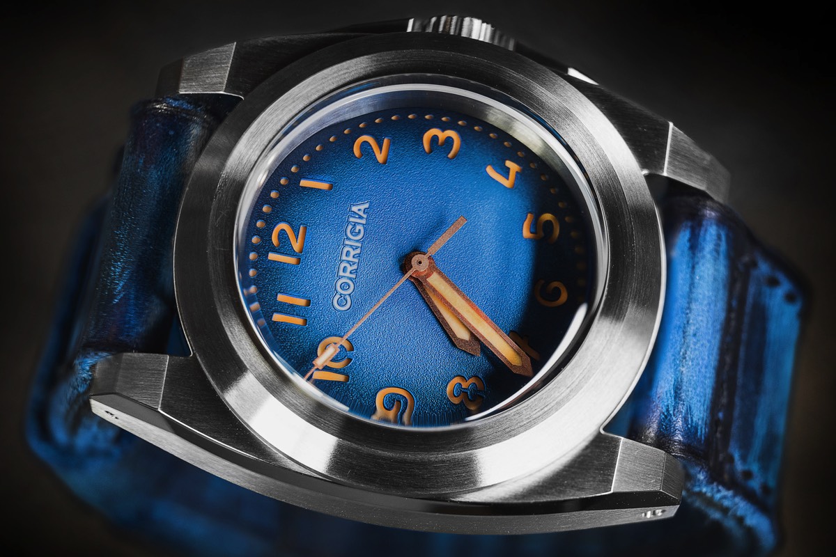 Corrigia03 Steel Blue Diver Watch