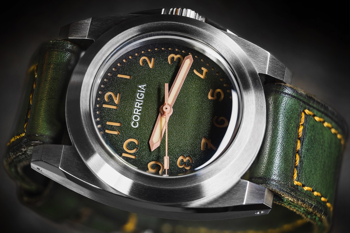 Corrigia03 Steel Green Diver Watch