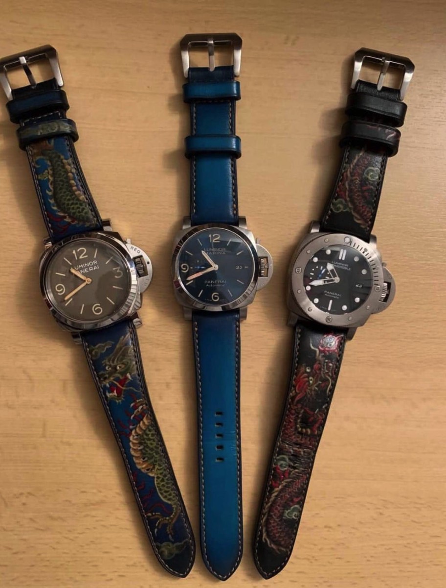 Dragon straps and a special blue strap for the Ginza Edition PAM00958