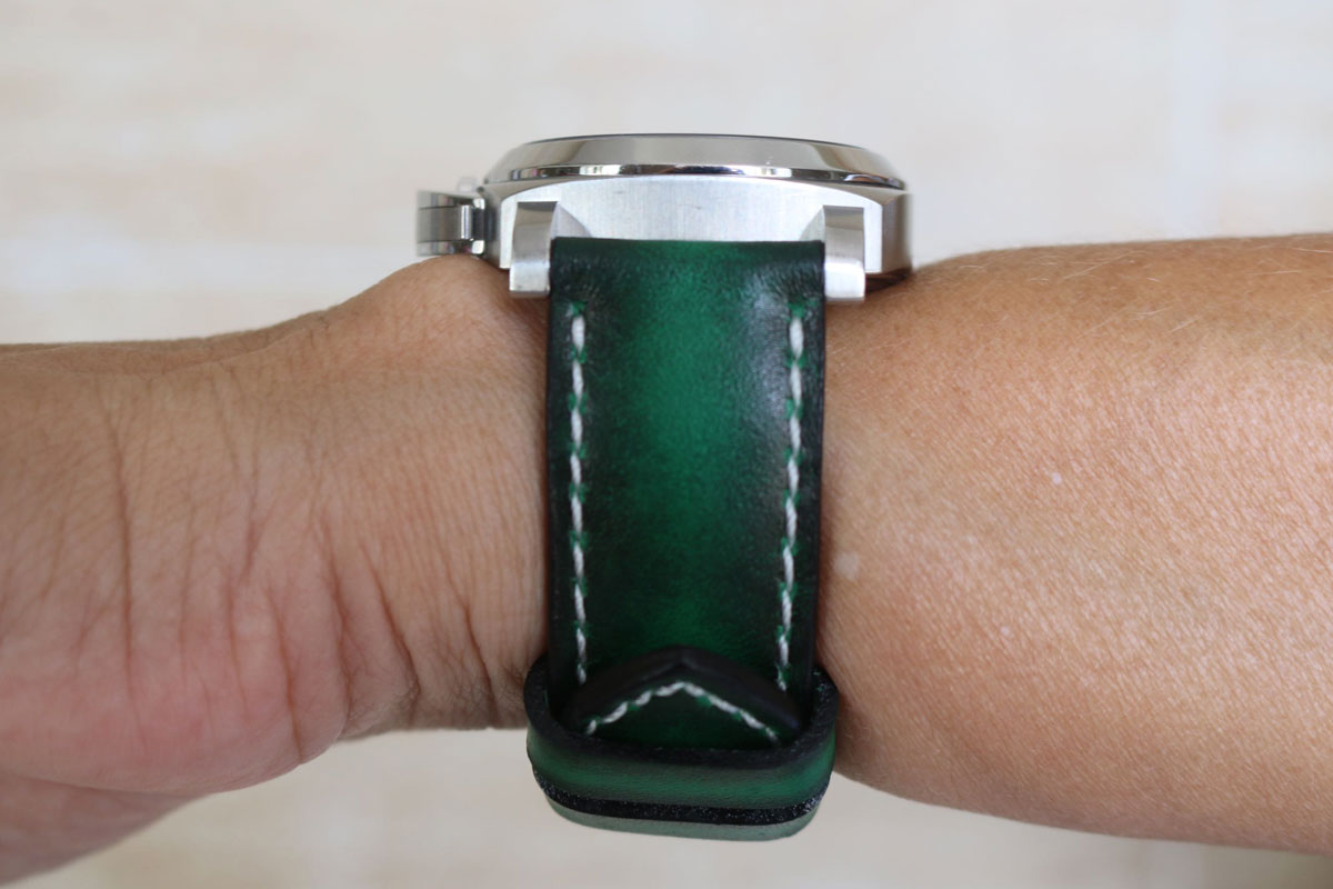 Another side view of the Deep Green strap
